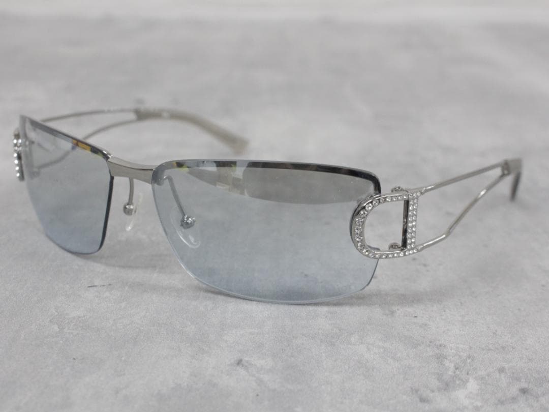 ▲Dior/ディオール サングラスラインストーン レディース ブルー系