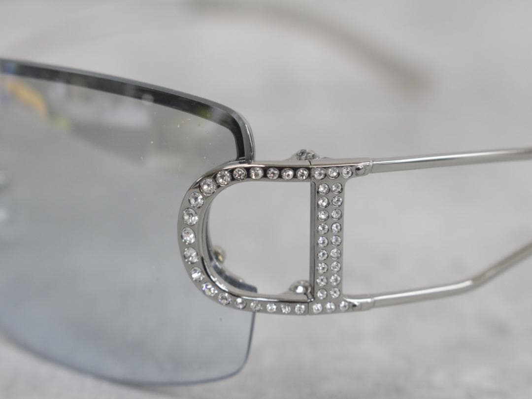 ▲Dior/ディオール サングラスラインストーン レディース ブルー系