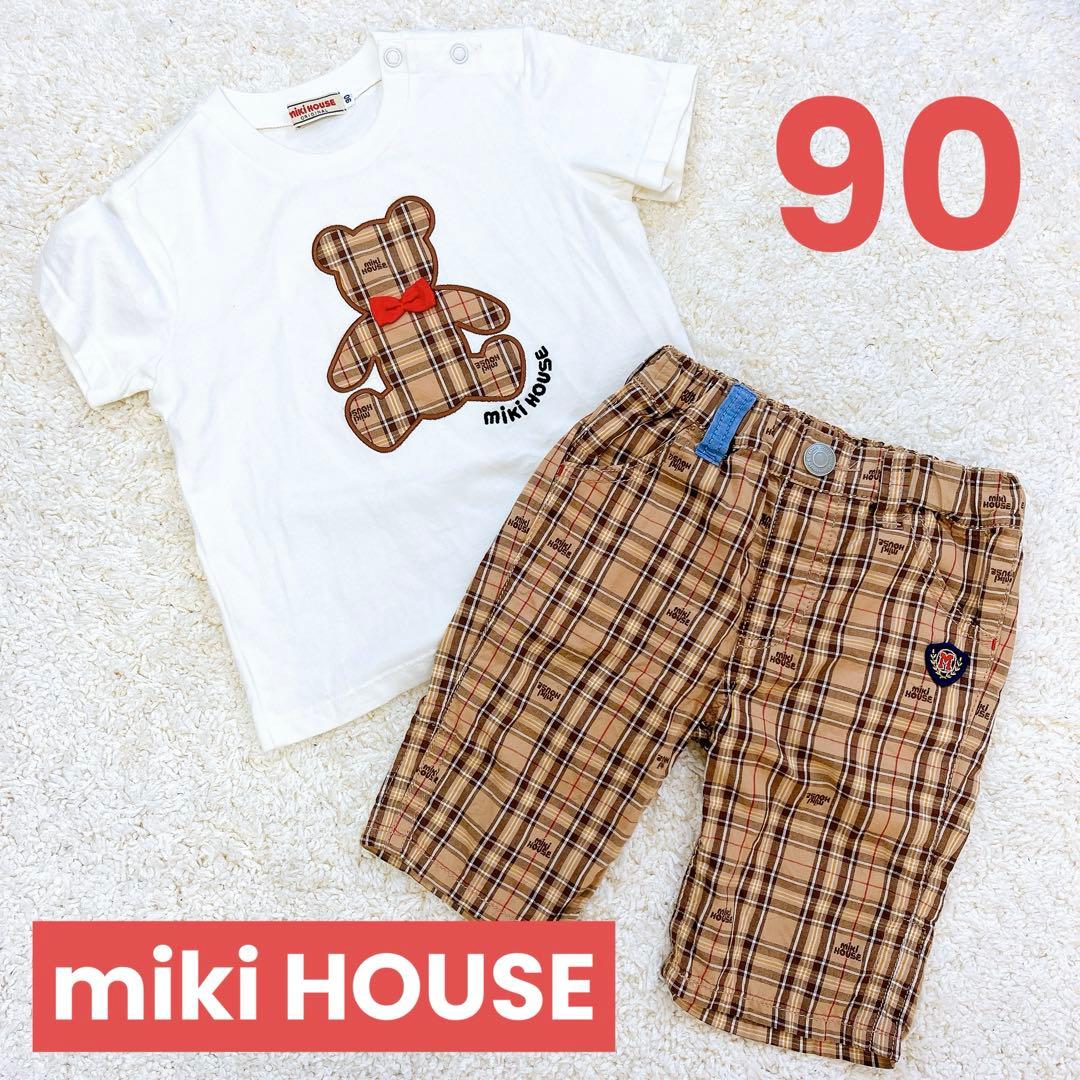 mikiHOUSE ミキハウス 半袖Tシャツ ６分丈パンツ 90 日本製
