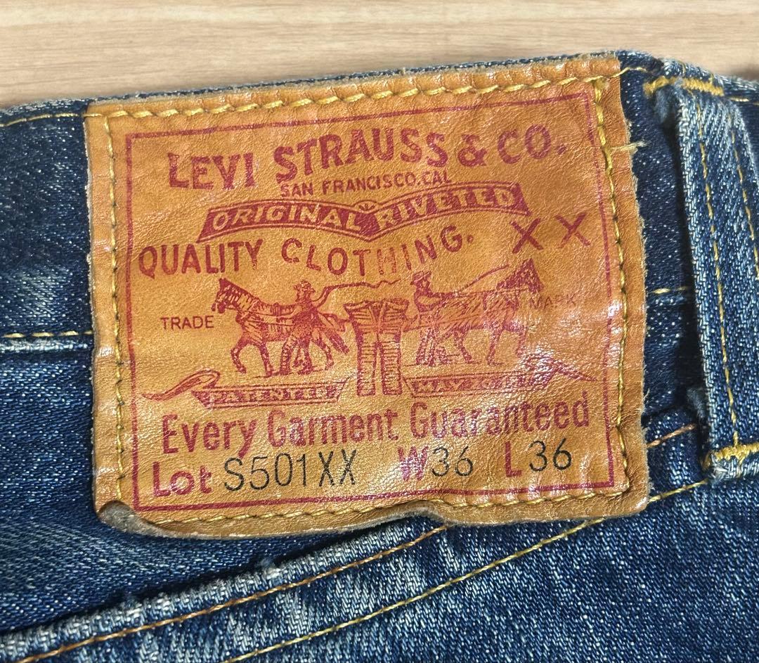 け*坊様 LEVI'S S501XX W36 USA製バレンシア99s大戦デニム