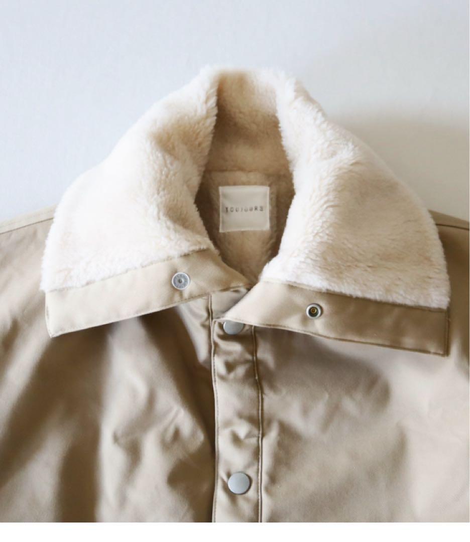 TOUJOURS ライニングボアハイネックジャケット 2025AW