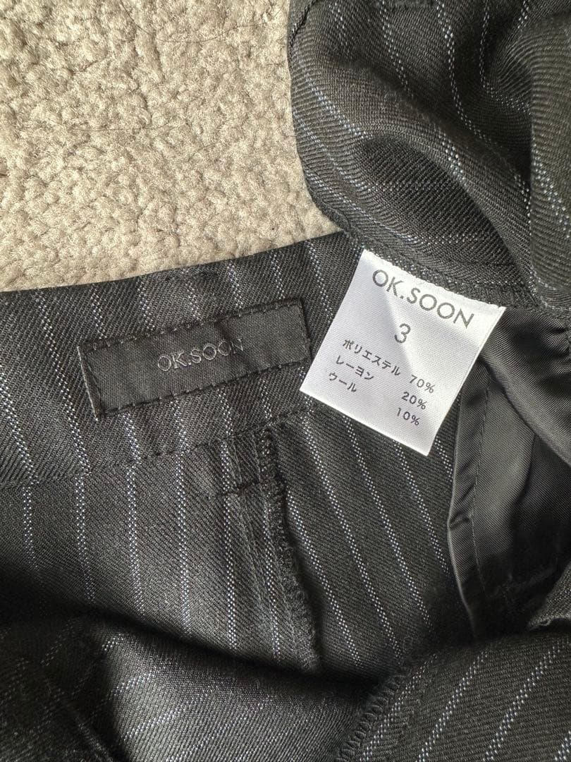 パンツ ok.soon pinstripe slacks 3