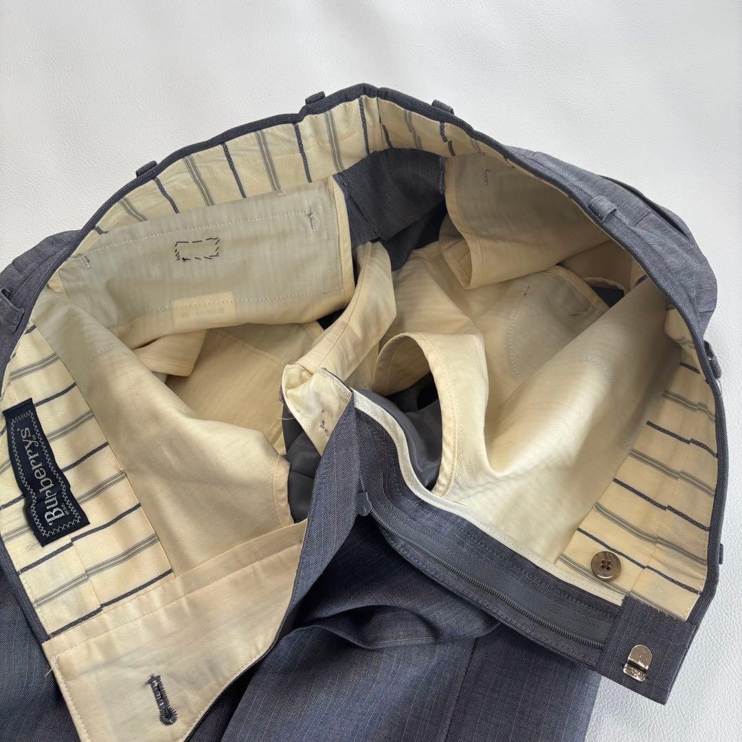 バーバリー[カシミヤ モヘア混]スーツ セットアップ Sサイズ ストライプ