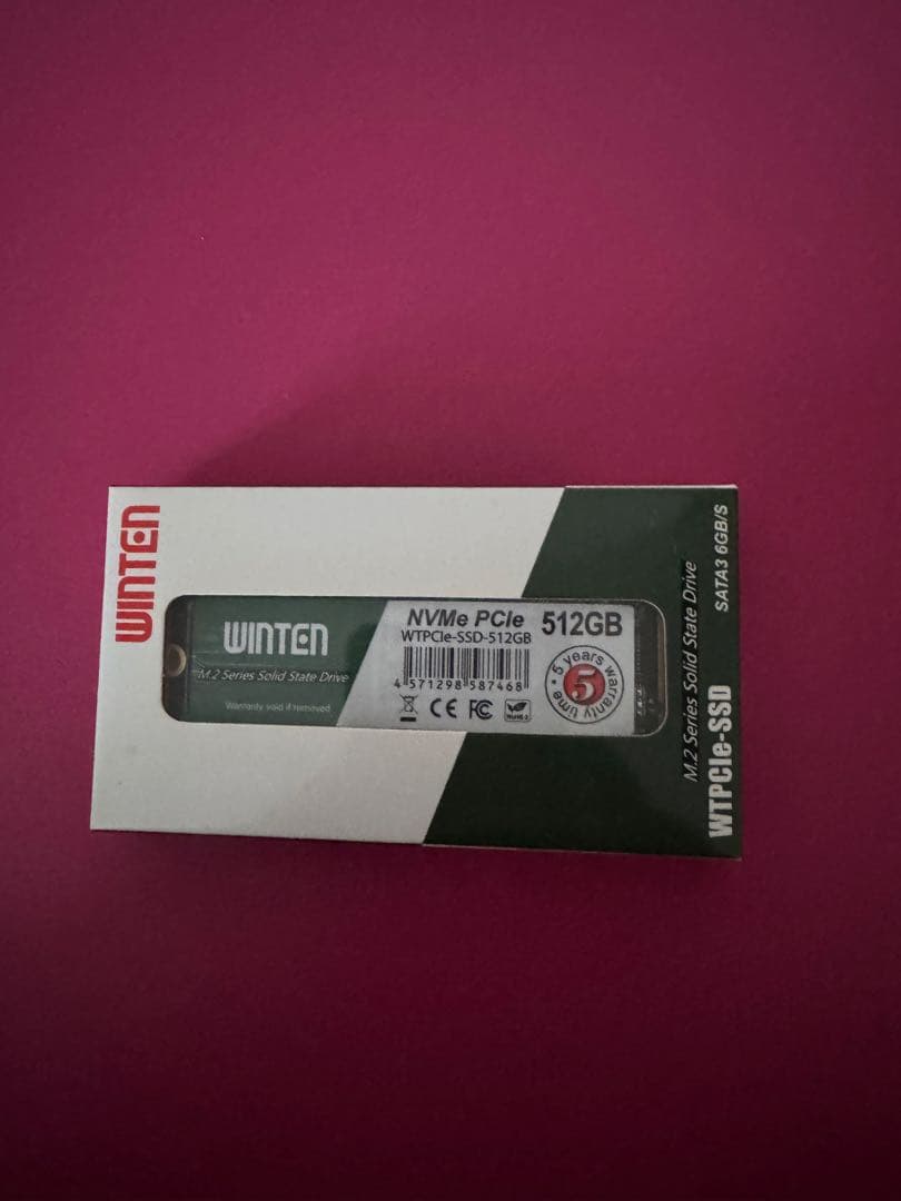 【新品】WINTEN NVMe PCIe 512GB SSD