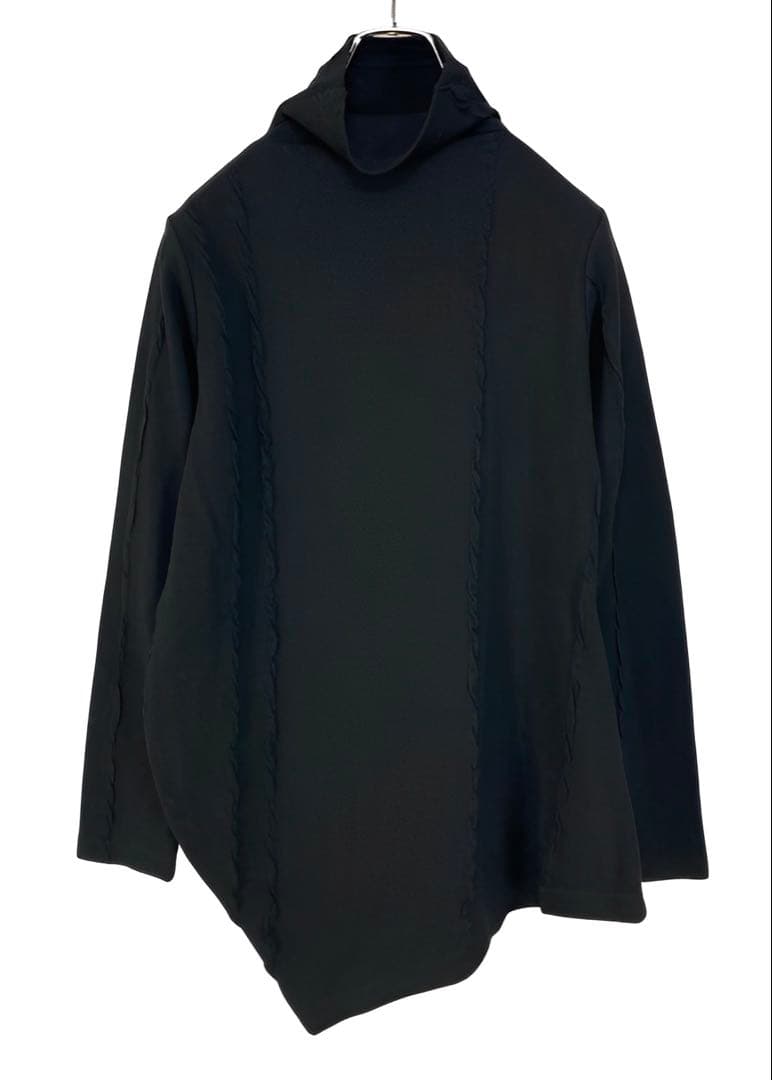 Ｙ's ワイズ 美品 21AW ジャガード ハイネック カットソー 黒2