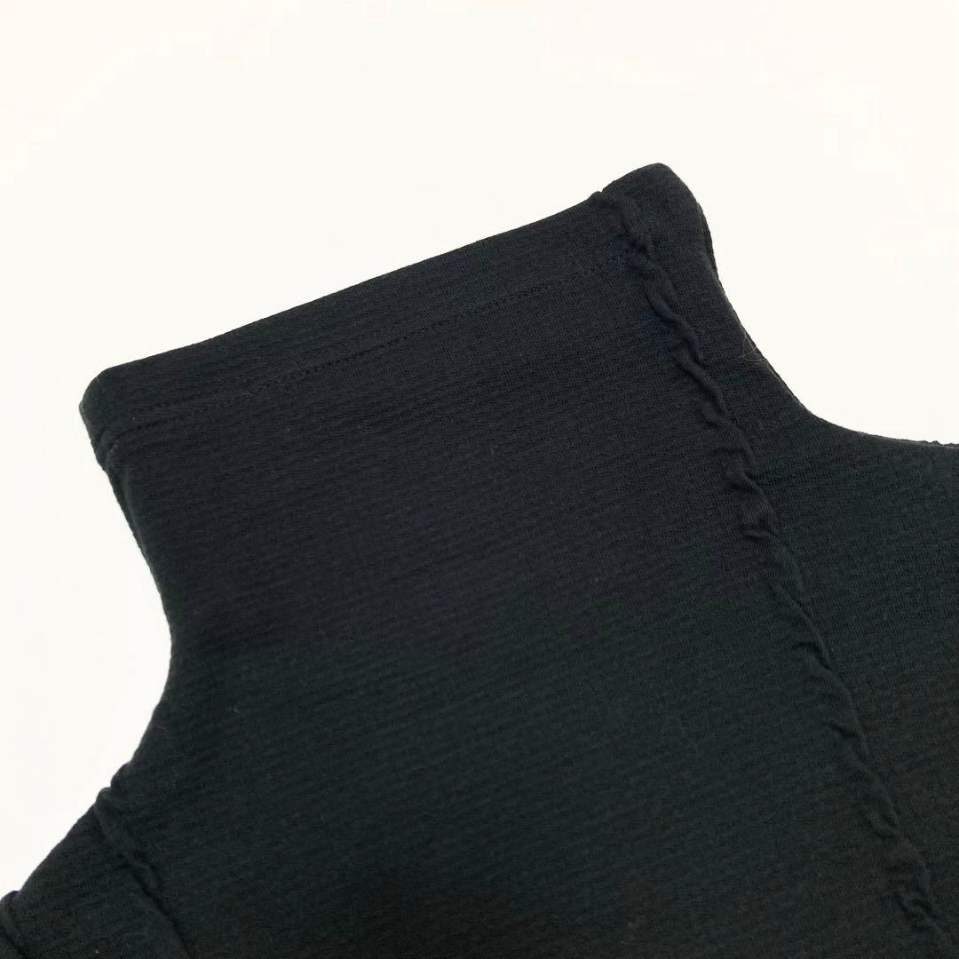Ｙ's ワイズ 美品 21AW ジャガード ハイネック カットソー 黒2