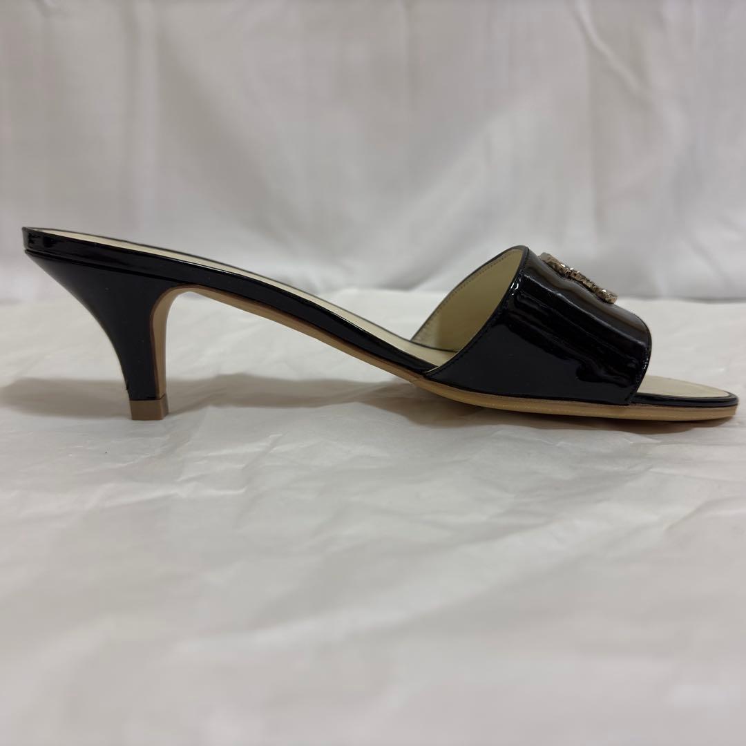 CHANEL シャネル ミュール サンダル 37ハーフ ココマーク