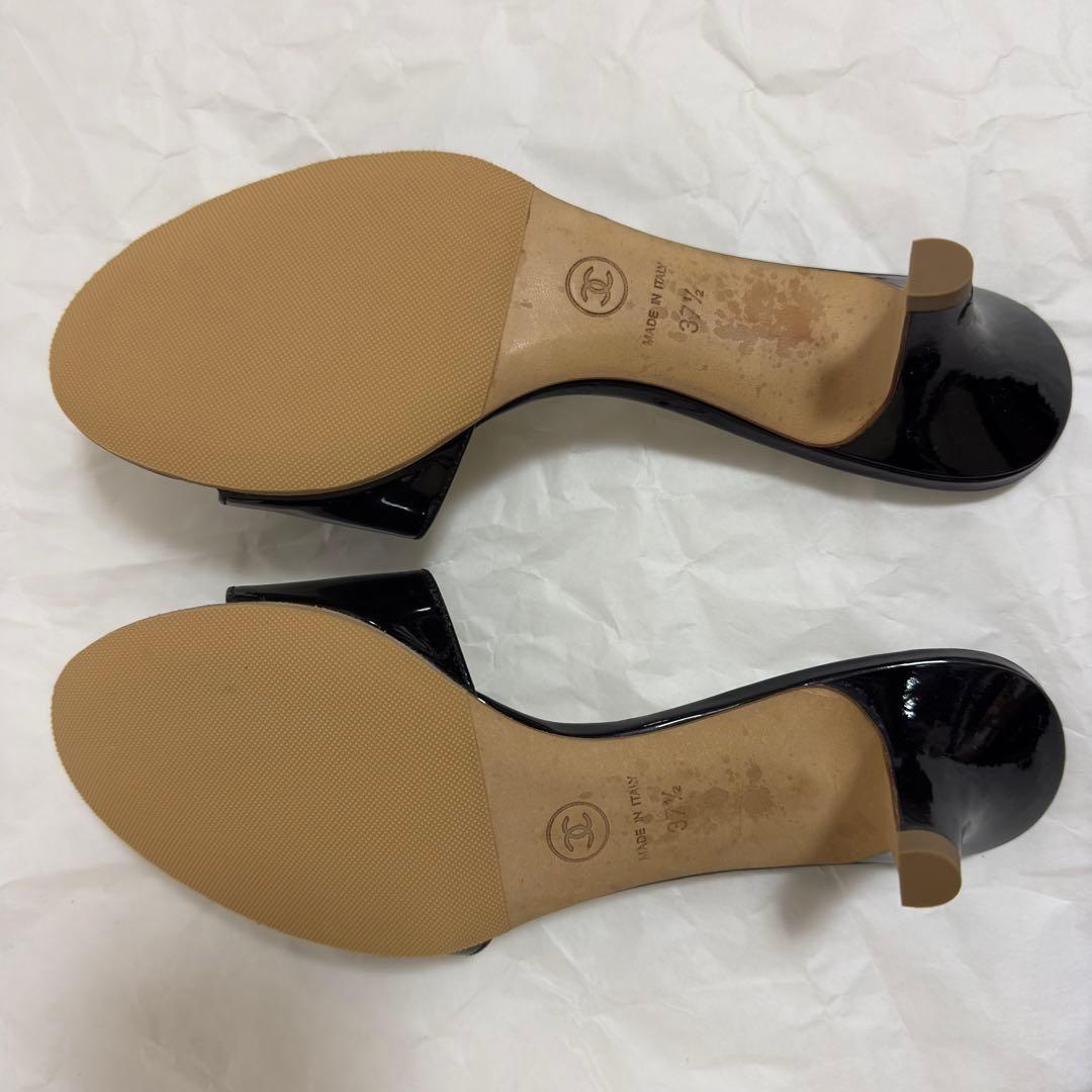 CHANEL シャネル ミュール サンダル 37ハーフ ココマーク
