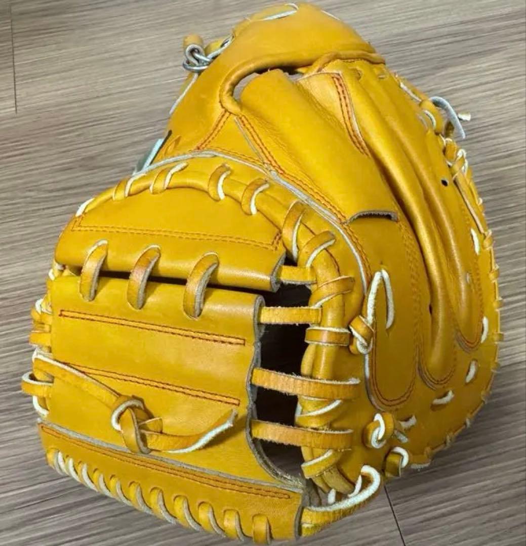 ミズノ グローバルエリート キャッチャーミット軟式 C-5 イエロー 袋付き