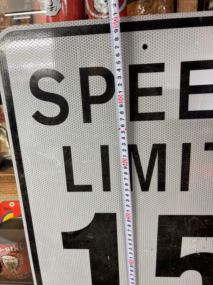 USA スピードリミット看板
