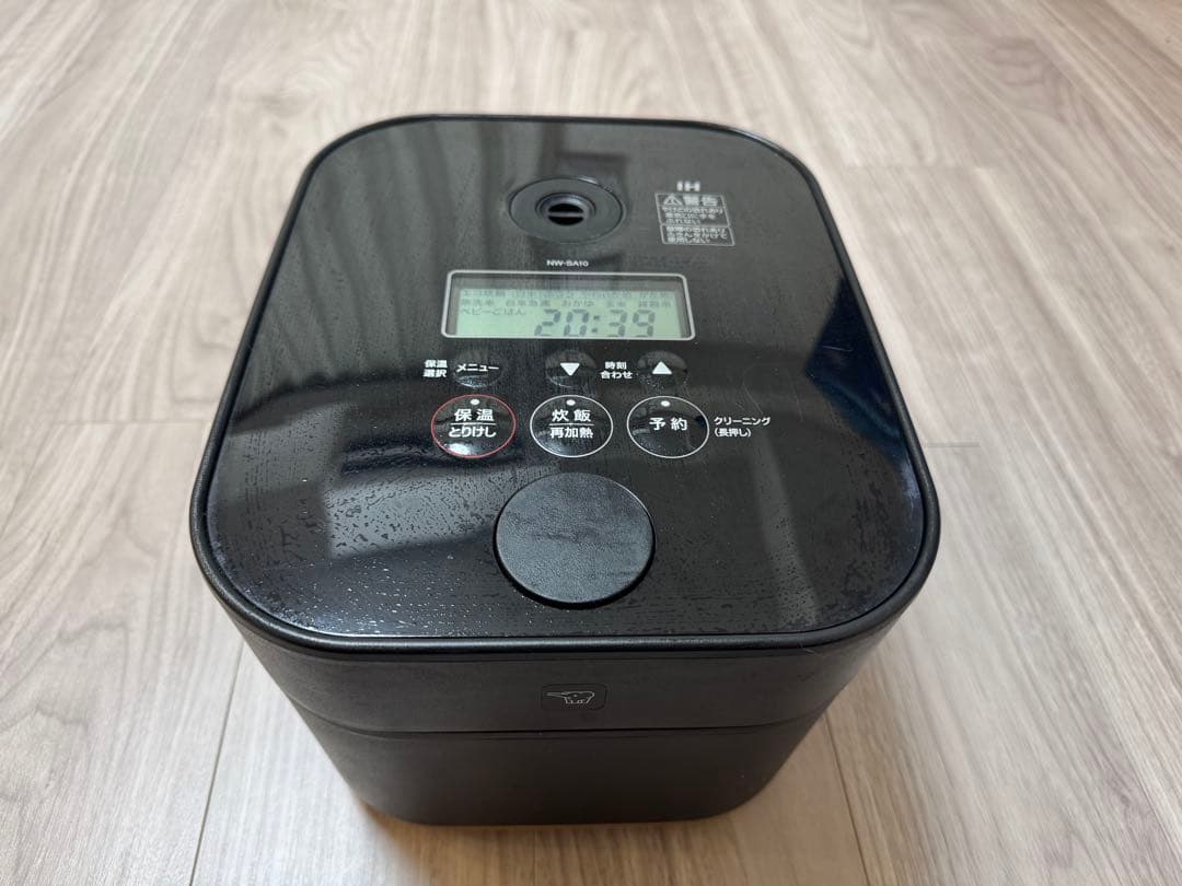 象印　炊飯器　STAN. NWSA10-BA型　黒(ブラック)　5.5合炊