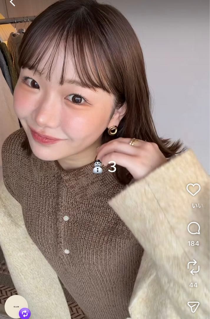 新品タグ付き　OLUN ニットポロワンピース ブラウン　Sサイズ きりまる