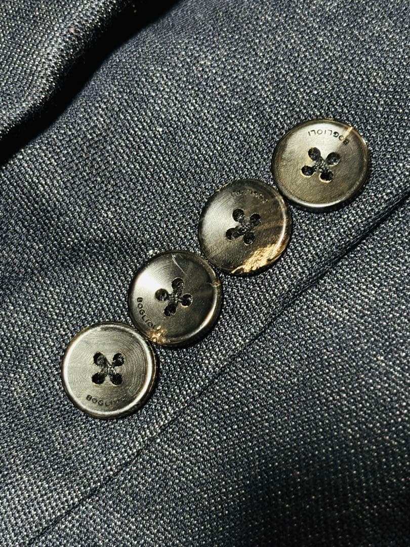 【美品】ボリオリKジャケット コットン生地 ネイビー サイズ54