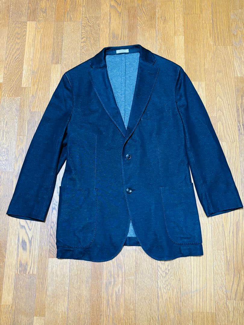 【美品】ボリオリKジャケット コットン生地 ネイビー サイズ54