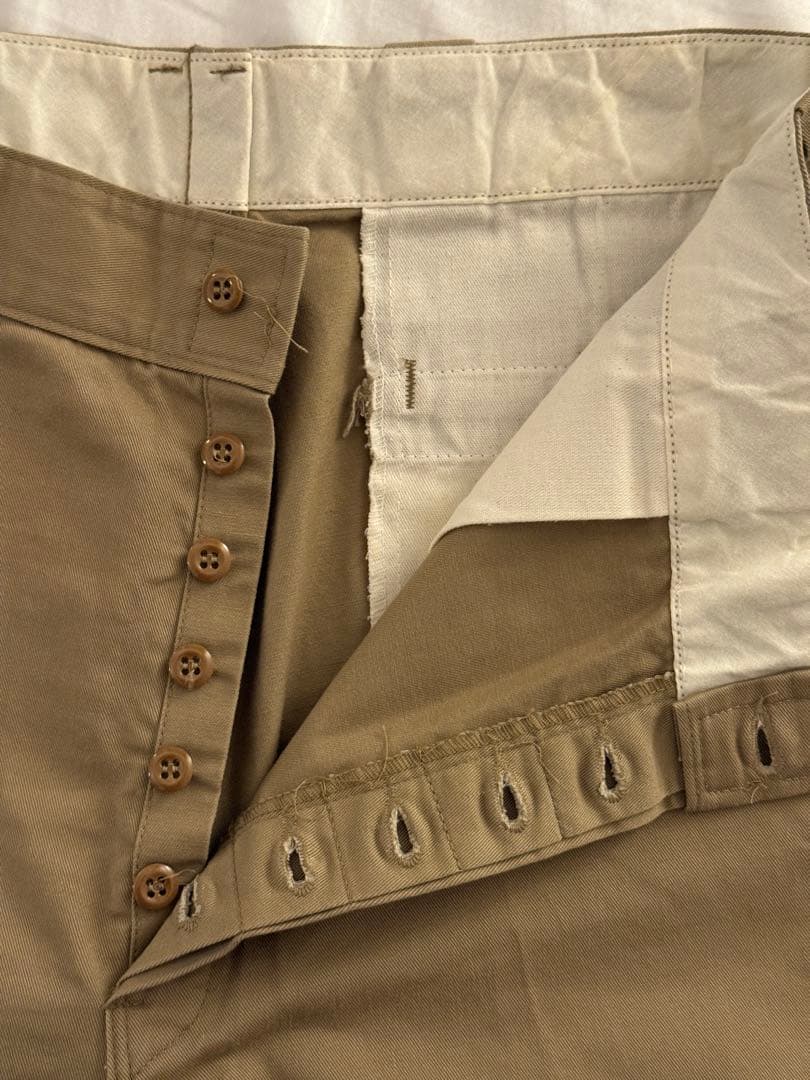 Dickies 刺繍タグ 茶タグ 復刻 ワークパンツ USA製 カーキ 50s