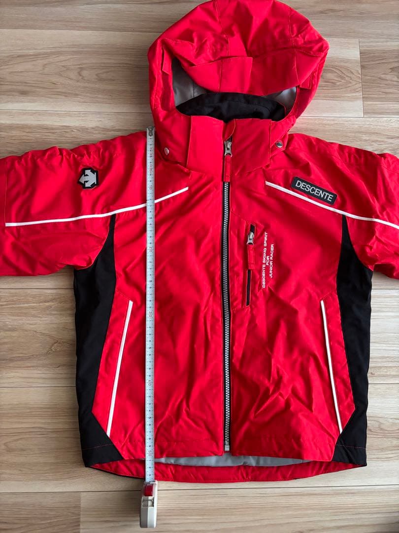DESCENTE 子ども用スキーウェア レッド/ブラック