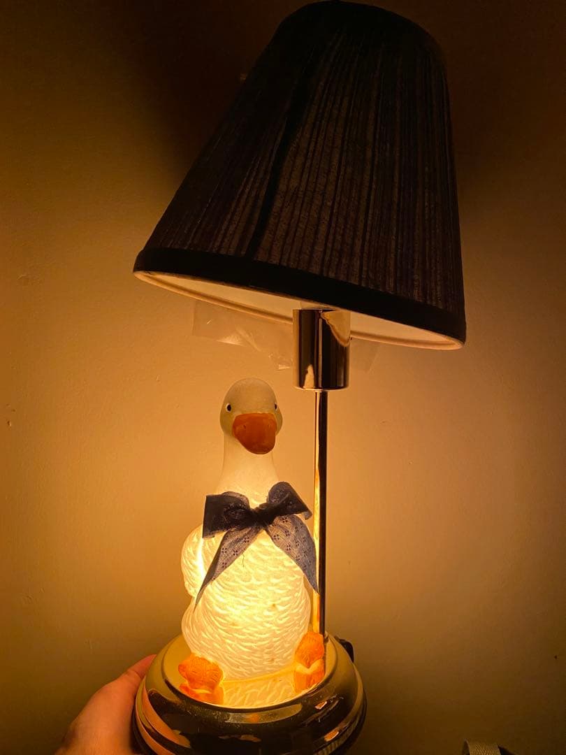 アンティーク　レトロライト　スタンド　デスクライト　アヒルランプ　アヒル