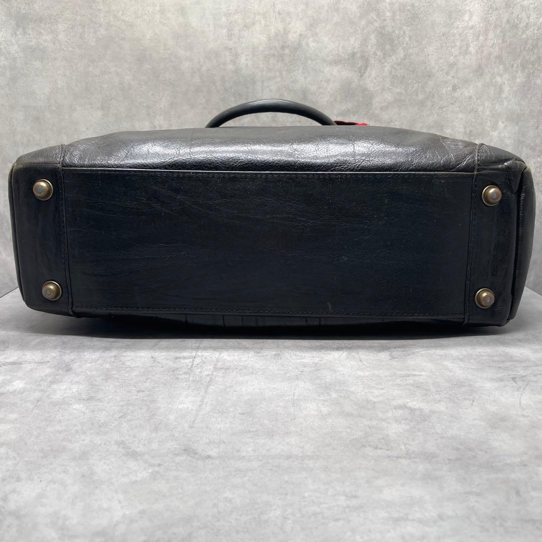 オロビアンコ 本革 2WAY ボストンバッグ 大容量 黒 イタリア製