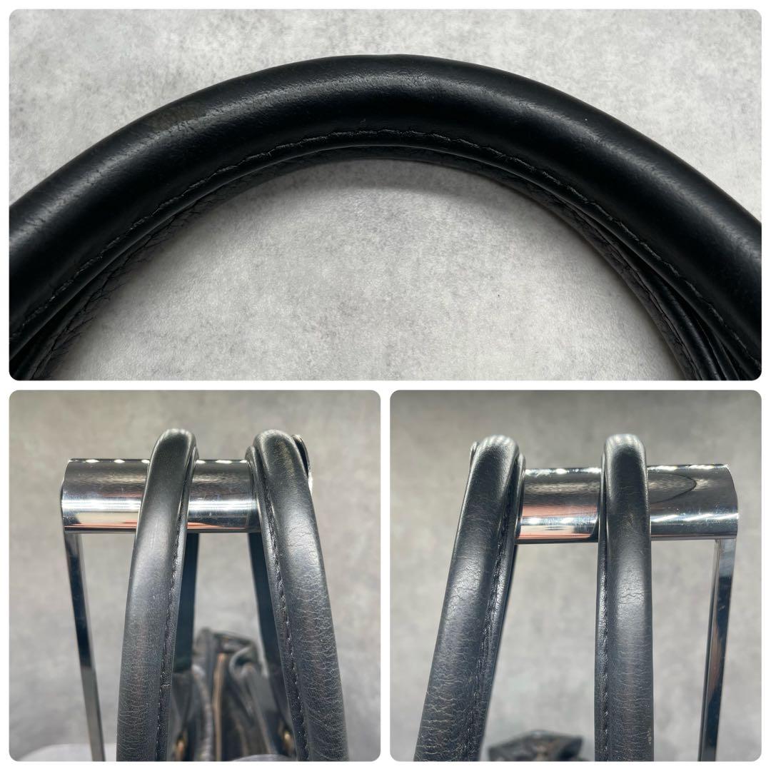 オロビアンコ 本革 2WAY ボストンバッグ 大容量 黒 イタリア製