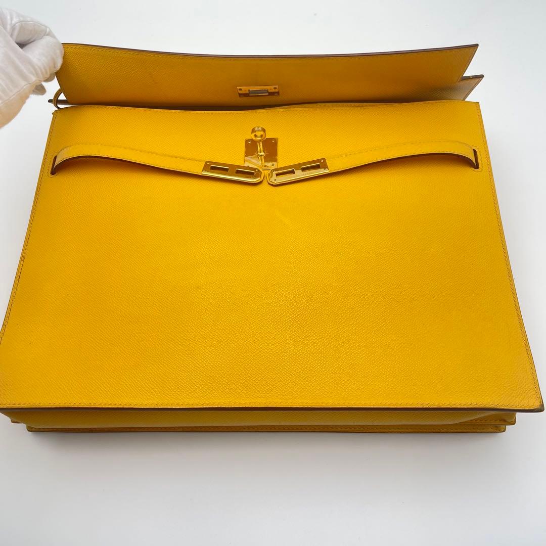 美品✨エルメス　ケリーデペッシュ38 ヴォーエプソン　F刻印　2002年