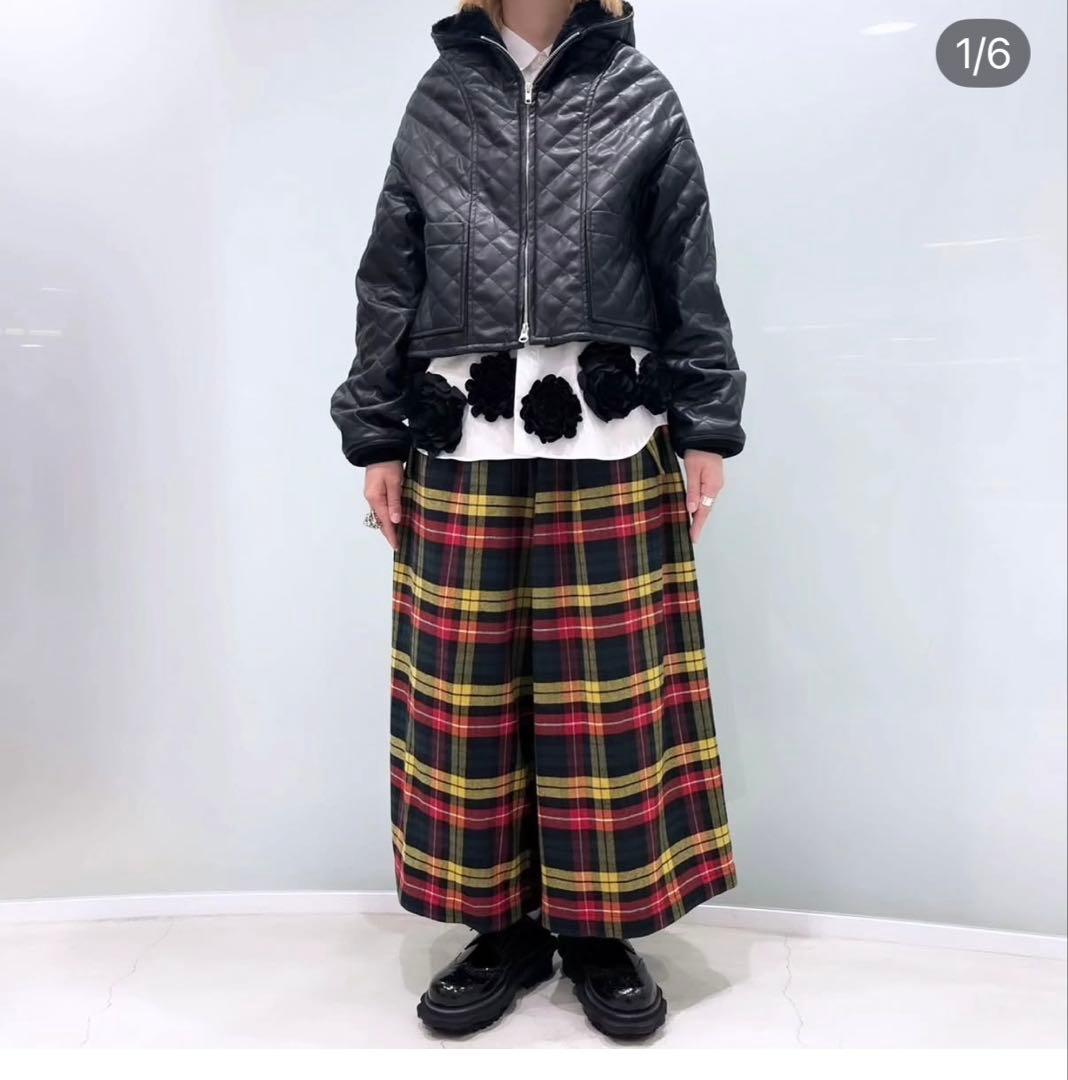 sale 2025AW tao チェック ワイドパンツF