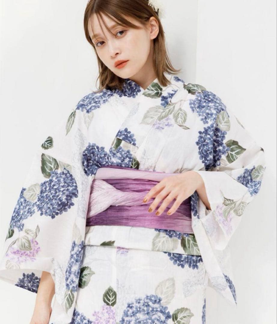 Dita ディータ　紫陽花柄 浴衣・帯セット