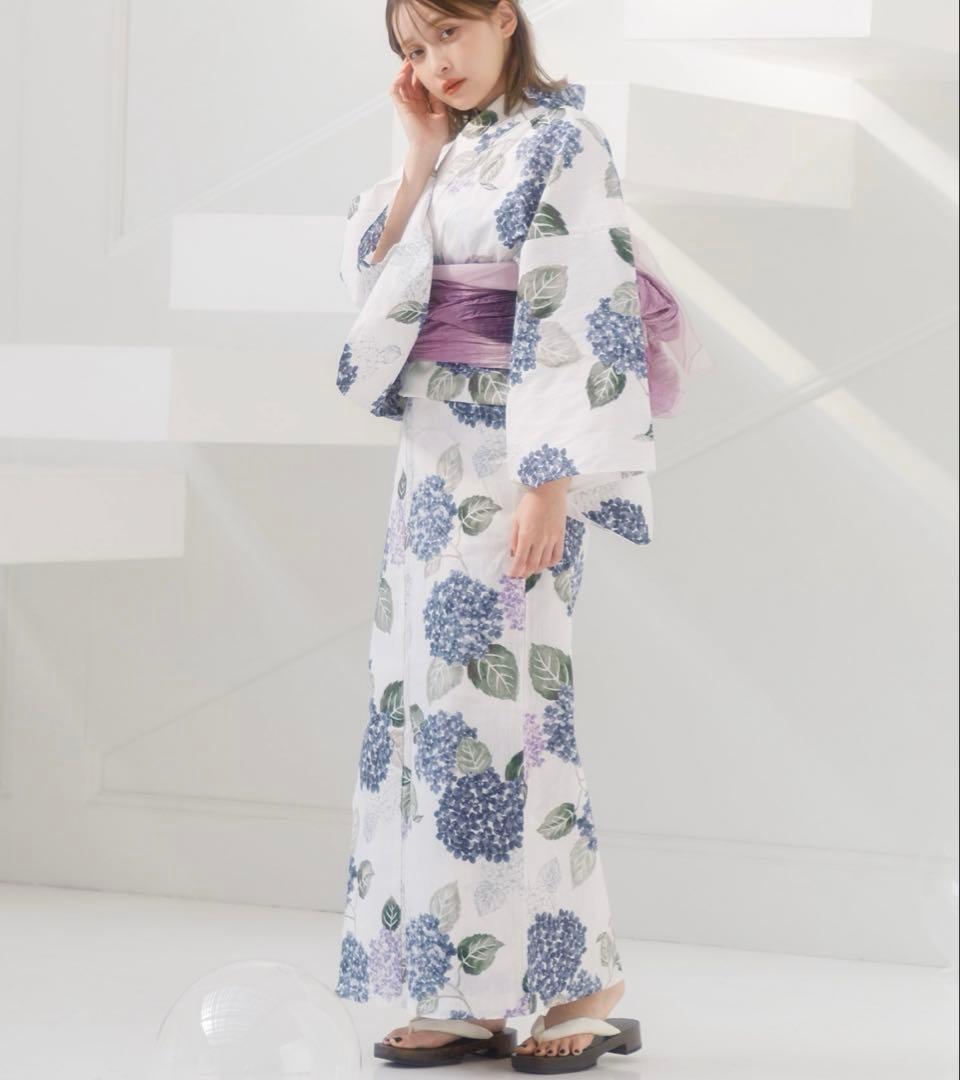 Dita ディータ　紫陽花柄 浴衣・帯セット