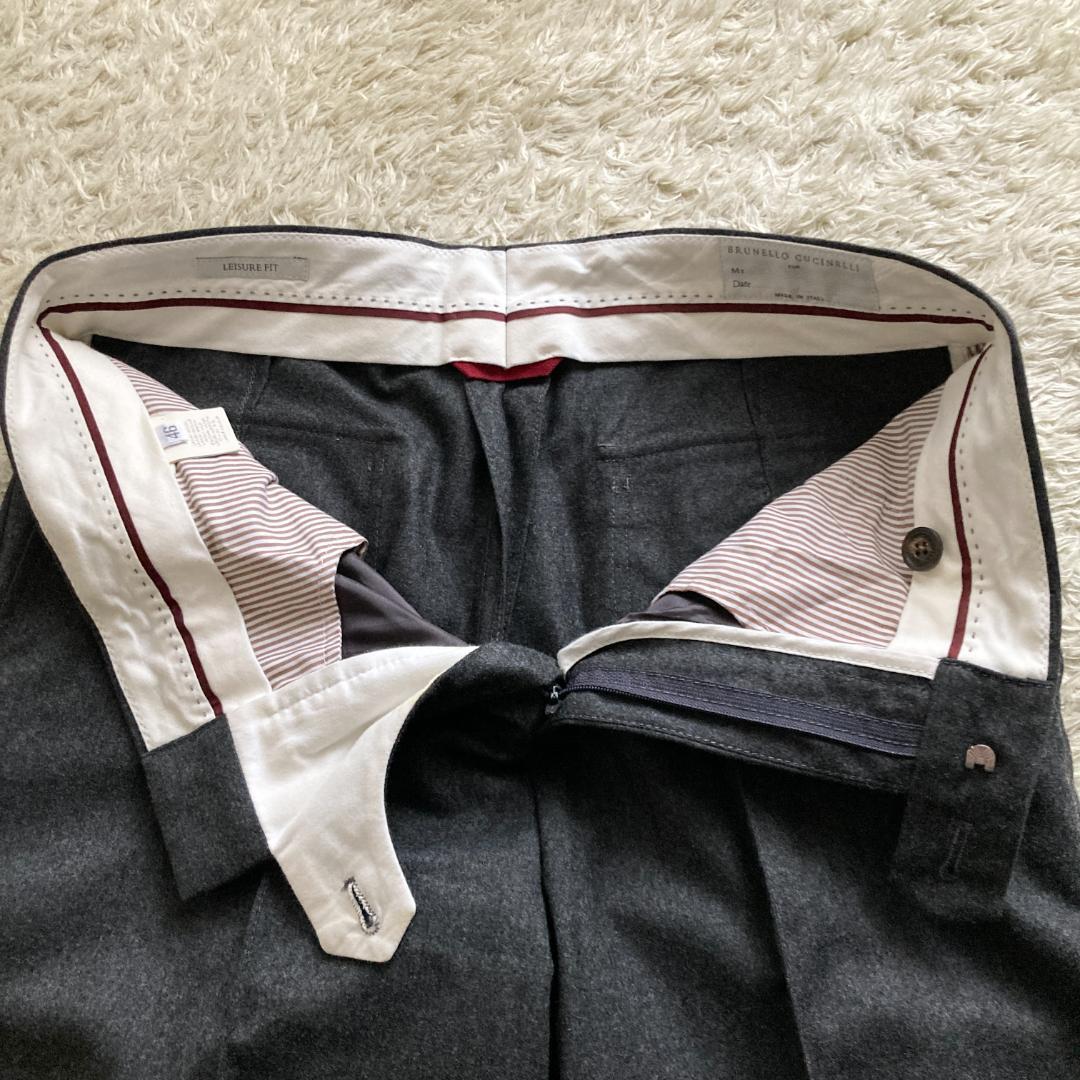 ブルネロクチネリ　パンツ　46　グレー　トラウザーズ　LEISURE FIT