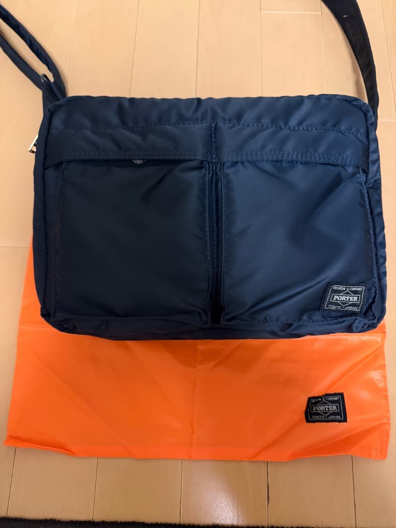 POTER タンカー TANKER ショルダー 2層（L）アイアンブルー