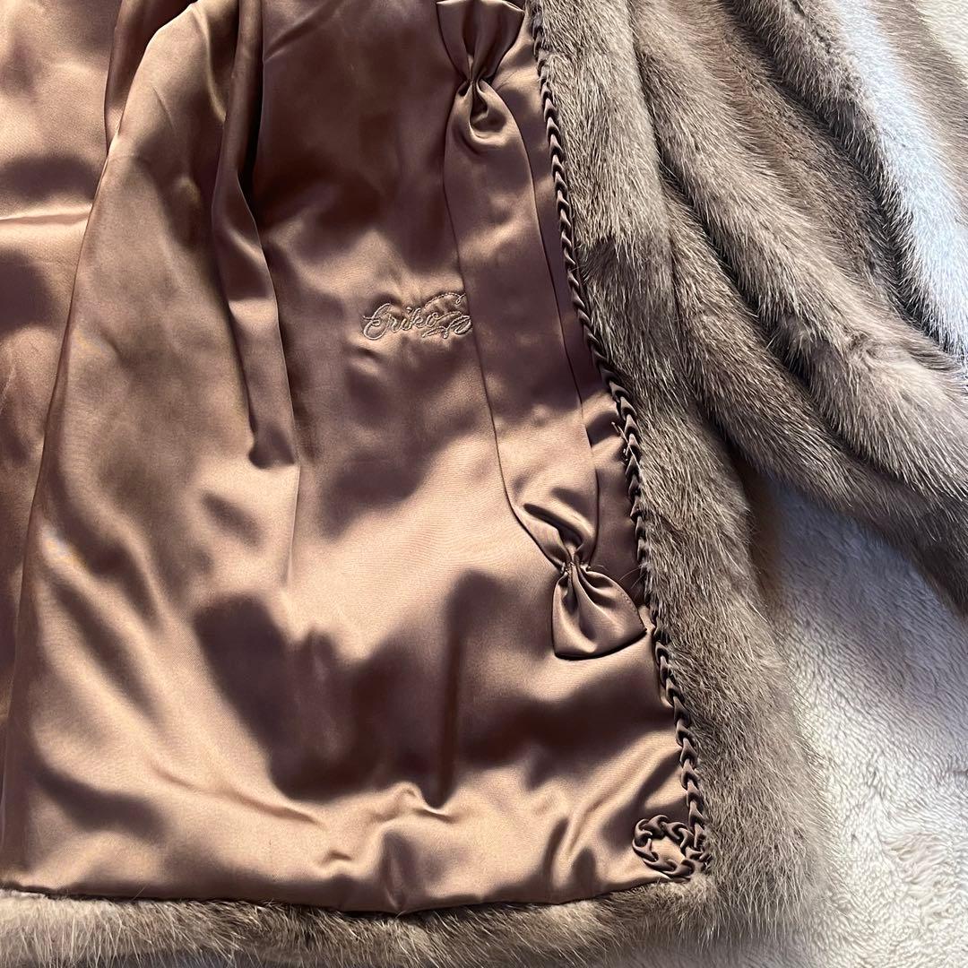 美品✨サガミンク 銀タグ 毛皮 リアルファー ファーコート 大きいサイズ 13号