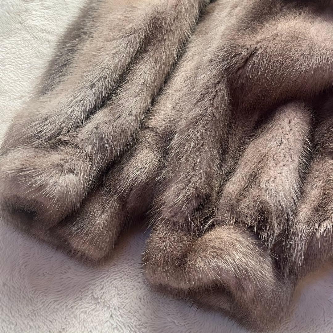 美品✨サガミンク 銀タグ 毛皮 リアルファー ファーコート 大きいサイズ 13号