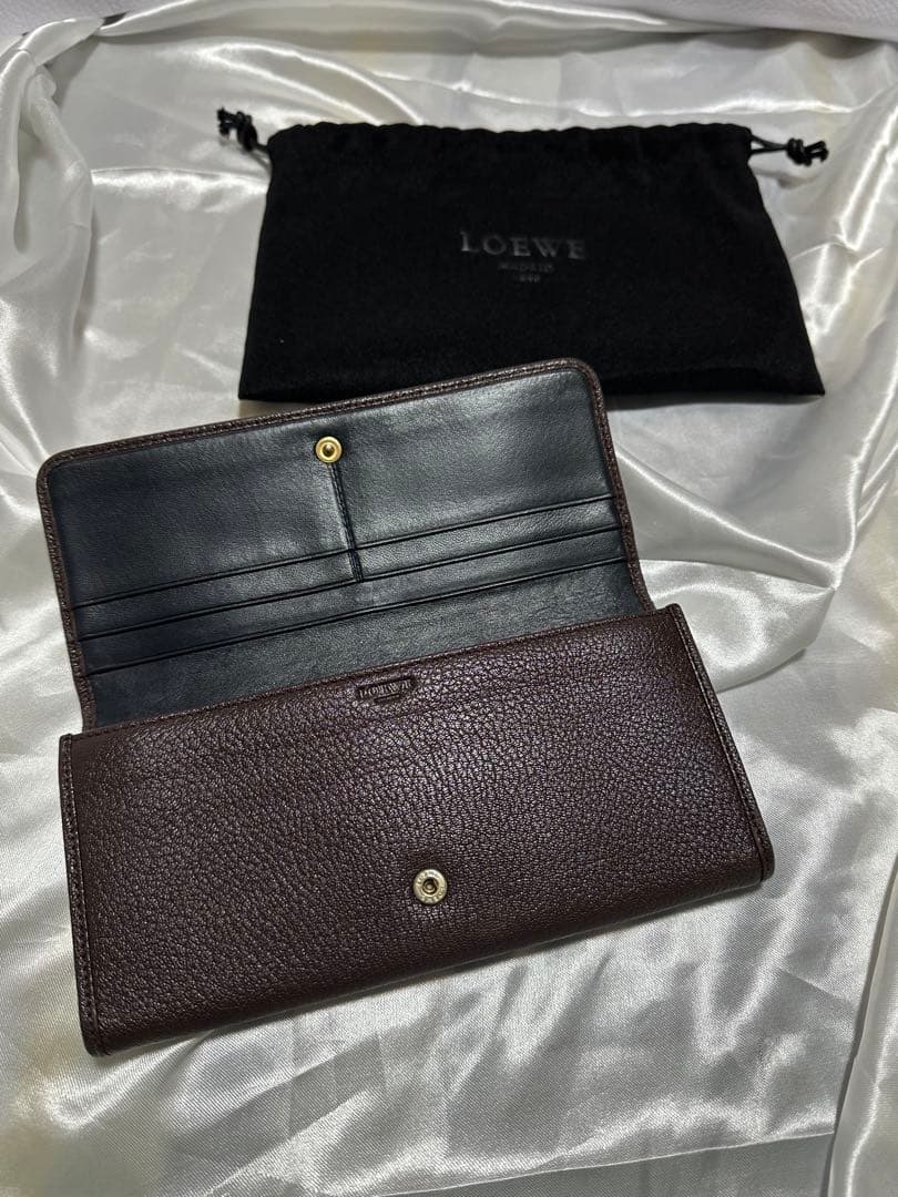 monecco さま専用LOEWE アナグラムブラウンレザー財布　美品