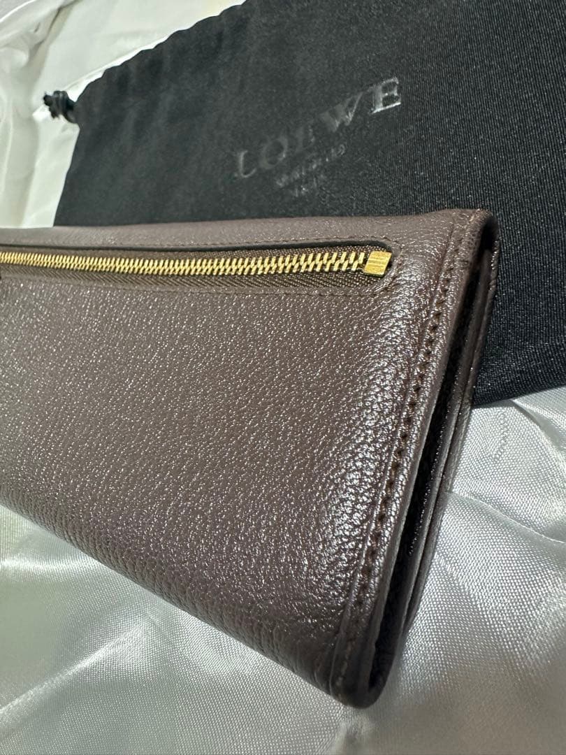 monecco さま専用LOEWE アナグラムブラウンレザー財布　美品