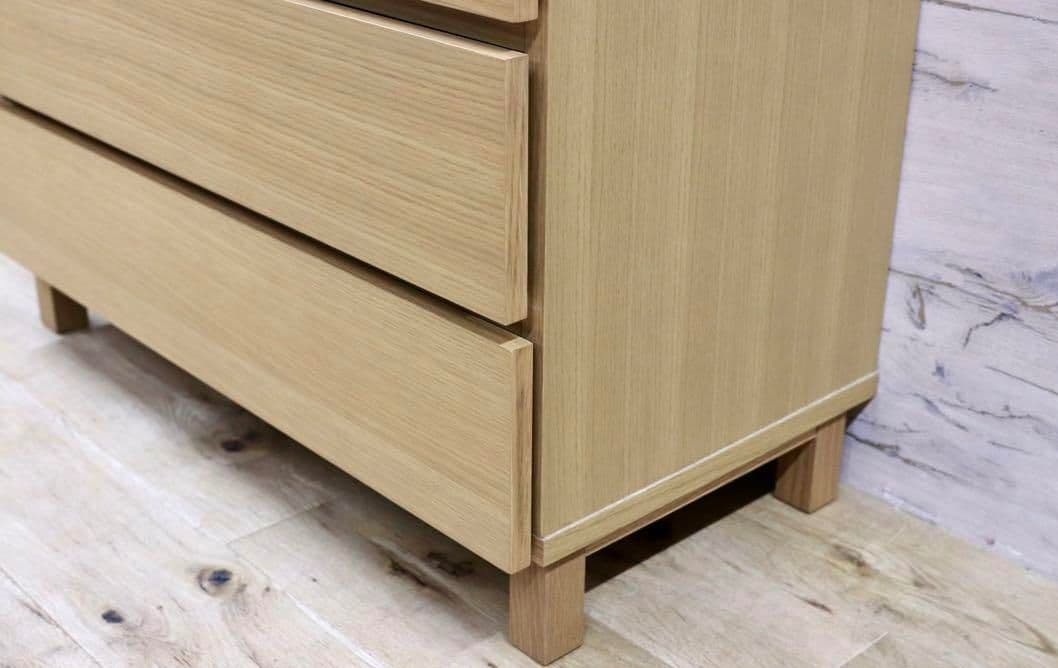 2/7まで【美品】無印良品 オーク材 北欧風ナチュラルキャビネット 四段チェスト