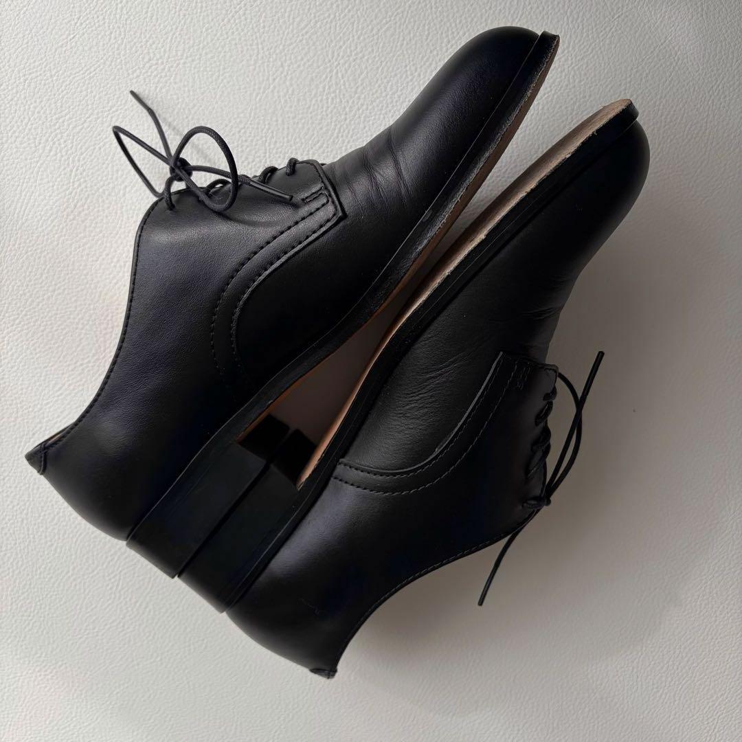 美品　パドローネ　ドレスシューズ　革靴　ダービー　レザー　外羽根　プレーントゥ