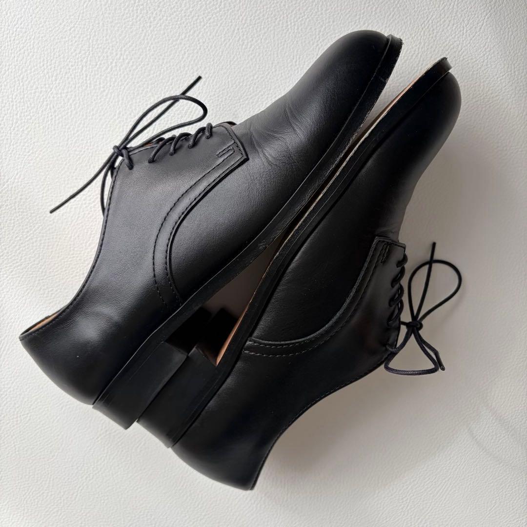 美品　パドローネ　ドレスシューズ　革靴　ダービー　レザー　外羽根　プレーントゥ