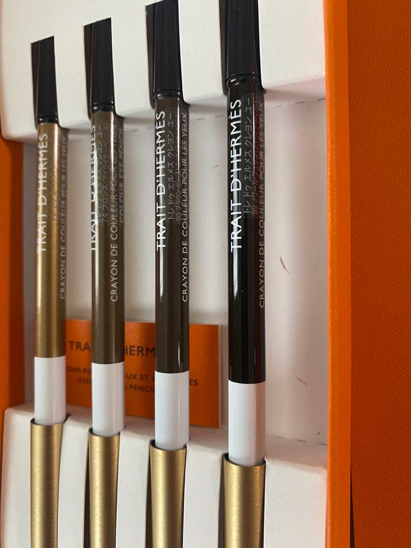 エルメス　アイカラーペンシル　4本セット　アイライン　ブラウン　ノワール　黒