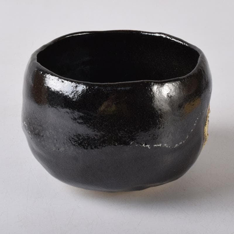 Mena　茶道具　佐々木昭楽作　ノンカウ　黒楽茶碗　共布共箱　V　7515