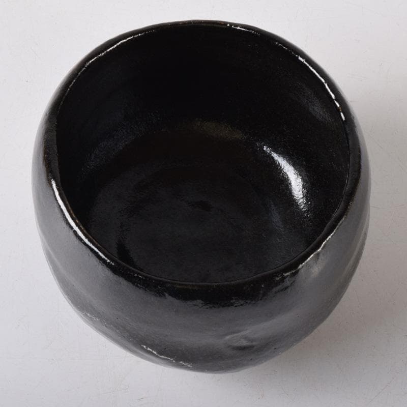 Mena　茶道具　佐々木昭楽作　ノンカウ　黒楽茶碗　共布共箱　V　7515