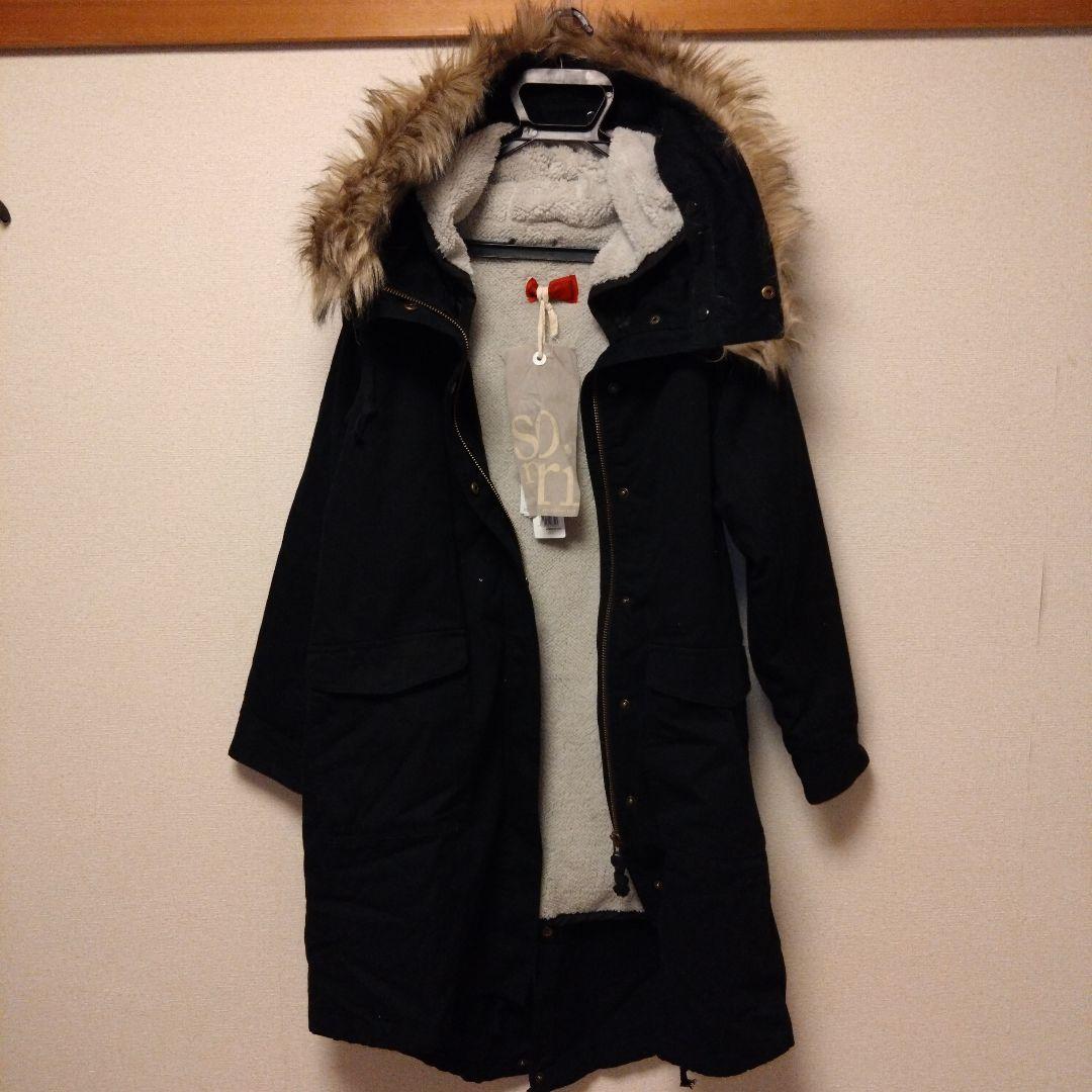 somari ネイビー ファー付きモッズコート サイズ1
