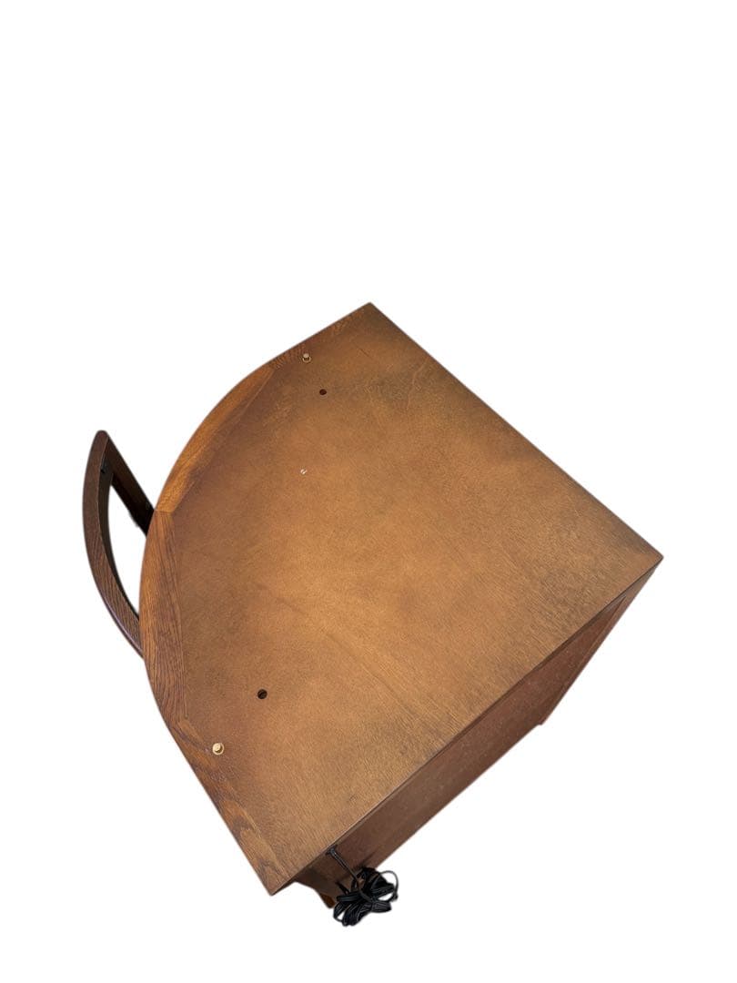 こぶろきわ【カリモク】コロニアル 照明付き 飾り棚 コーナーキャビネット