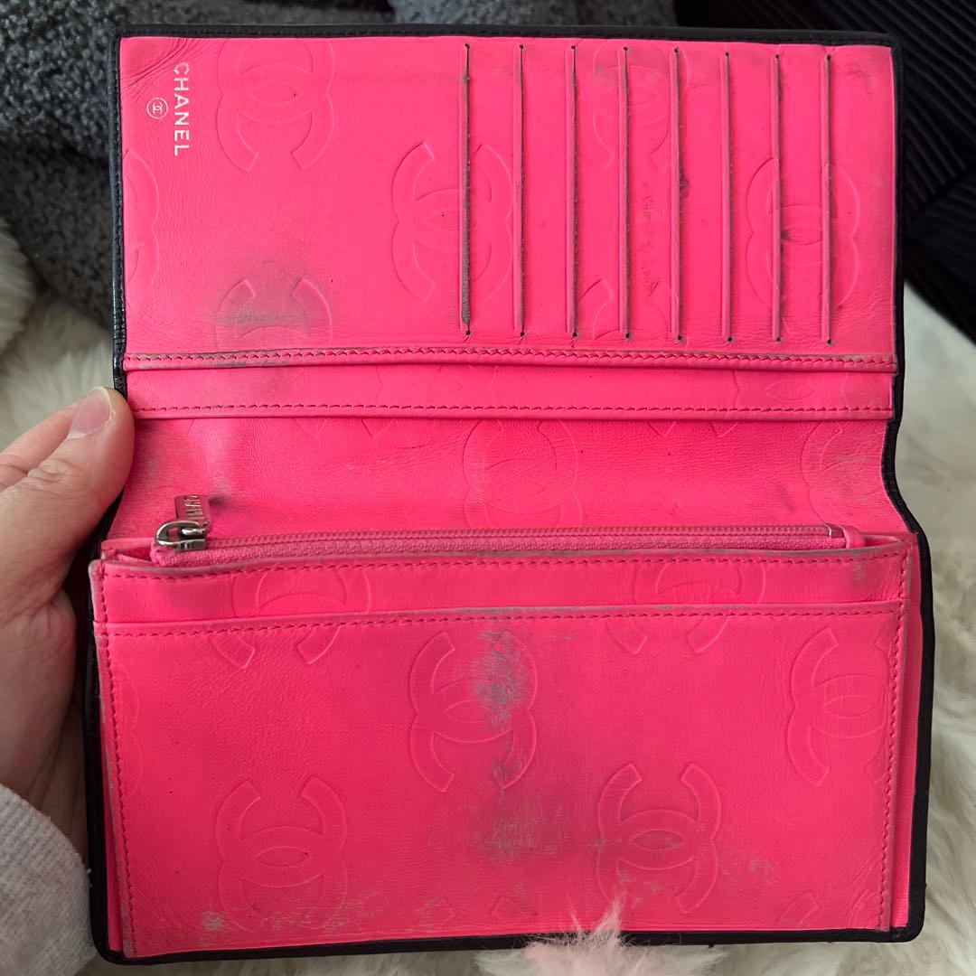 CHANEL キルティング カンボンライン　長財布