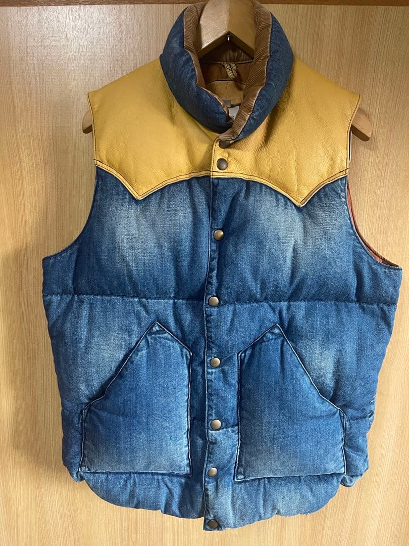 ロッキーマウンテン　デニムダウンベスト　ダウンベスト40サイズ