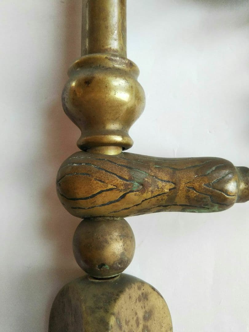 自在鉤 真鍮 囲炉裏 アンティーク オブジェ 置物