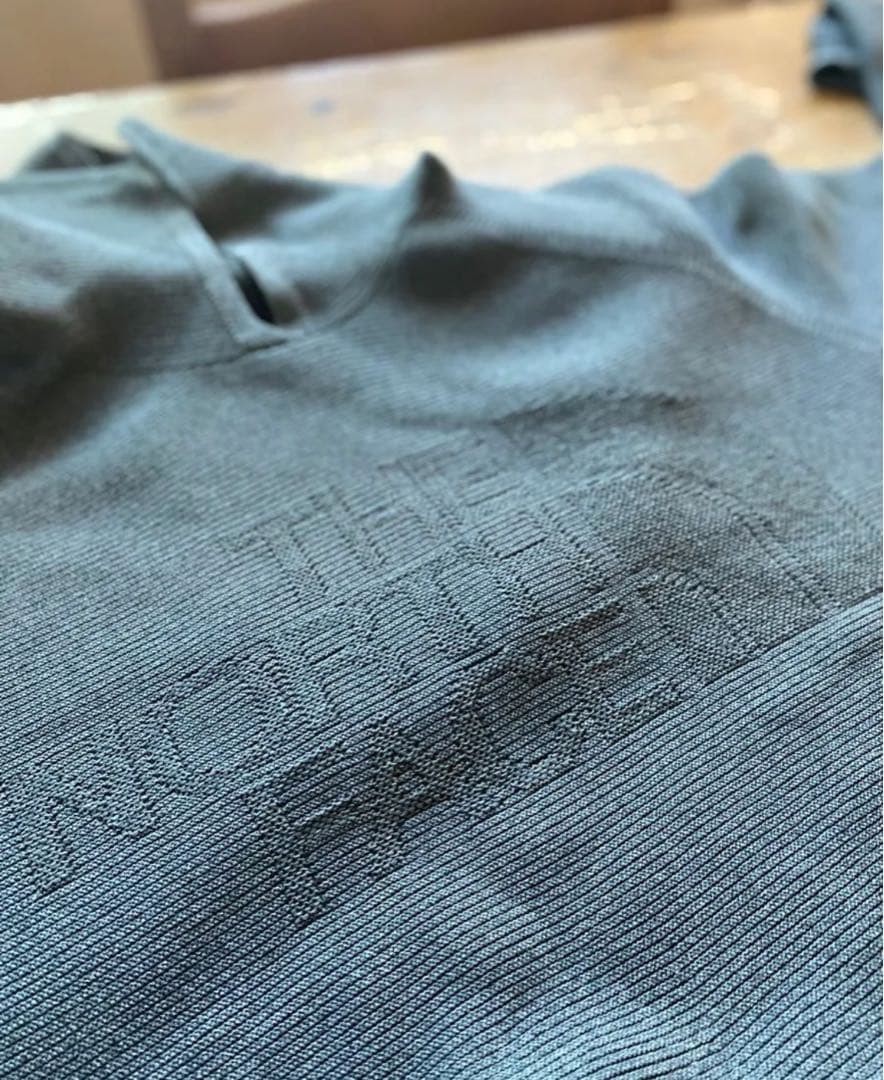 ■美品ノースフェイス　 ニット　メンズ　L　グレー　冬物　キャンプ　パーカー