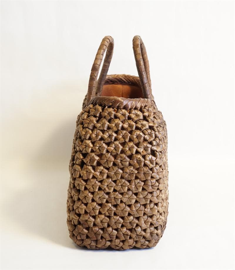 山葡萄 籠　胡桃木 くるみかごバック （六角花編み）かご　バック・やまぶどう　籠