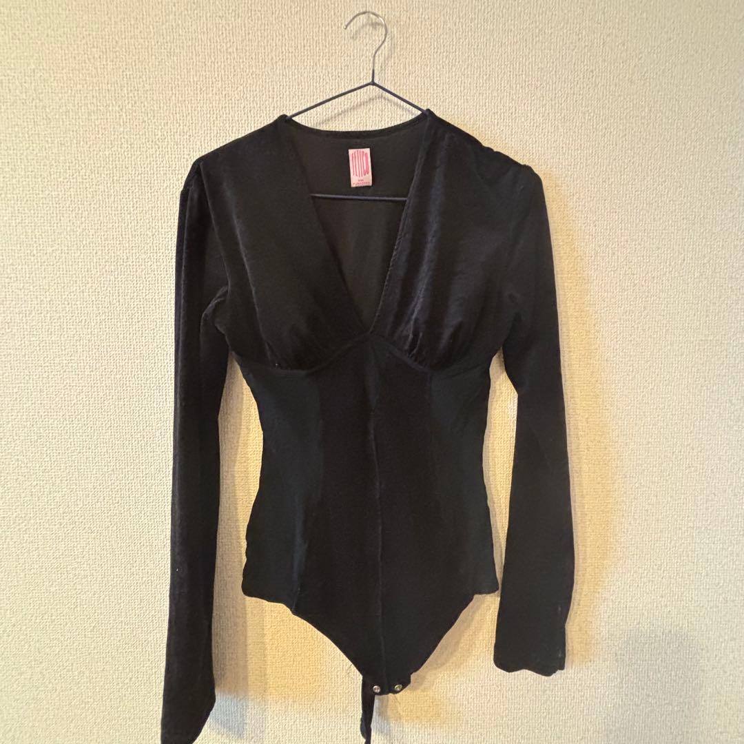 FETICO　ベロアボディスーツ FTC224-0410 ブラック