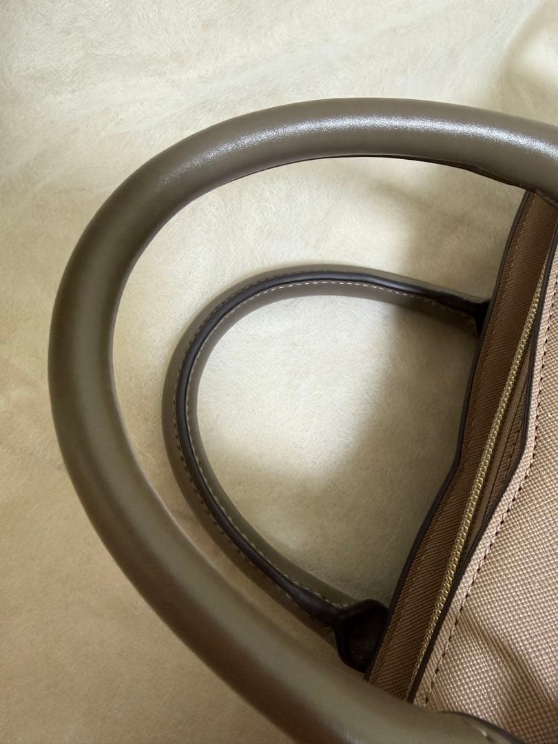 (美品)クリアポケット付きハートビジュートートバッグ