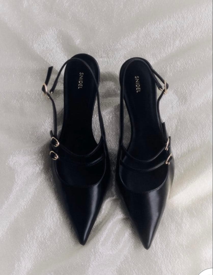 snidel ダブルストラップミュール