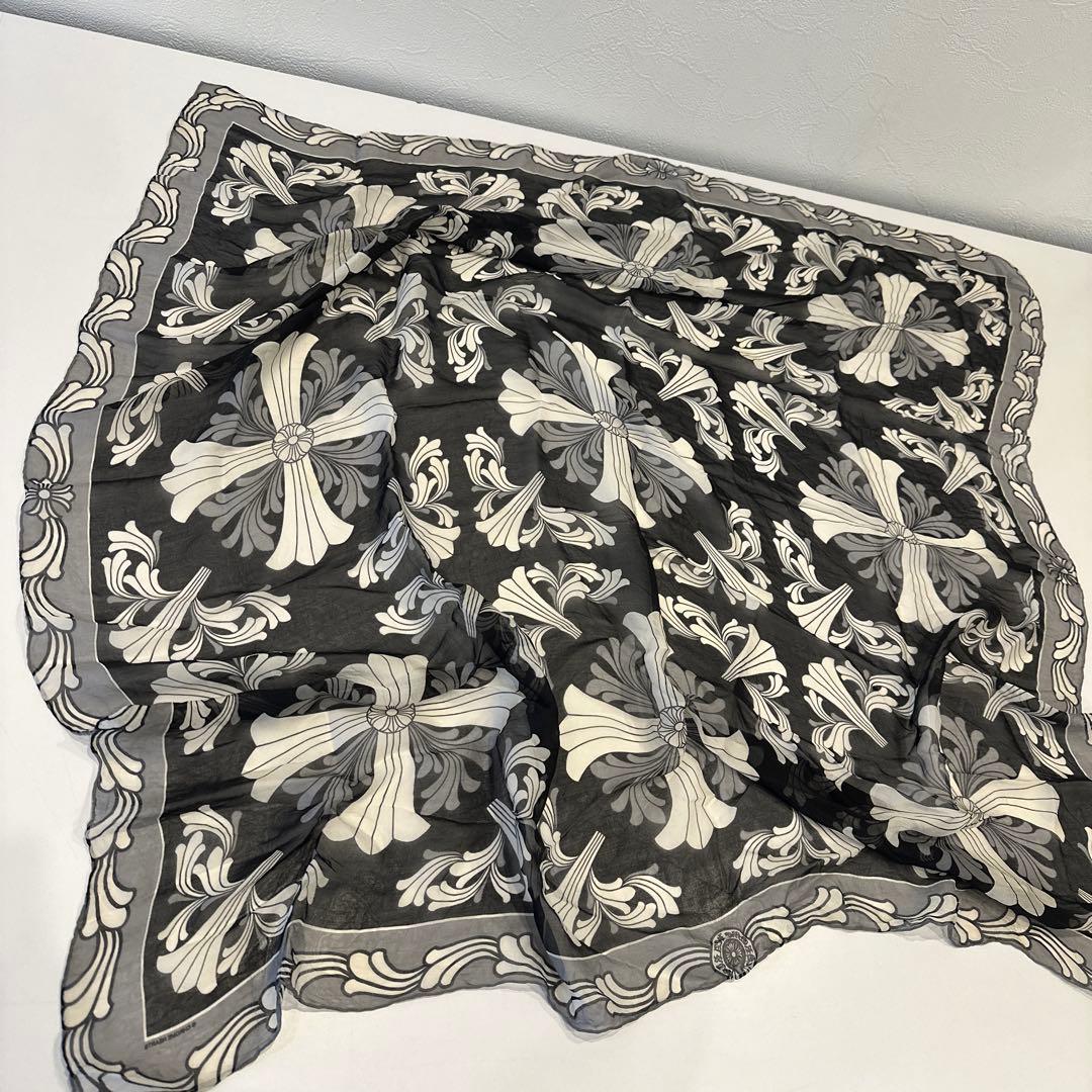 希少chromehearts クロムハーツ　プラスクロス　大判スカーフ